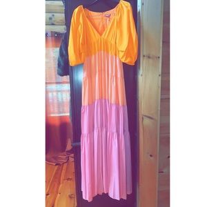 NWT Staud colorblock maxi dress size medium